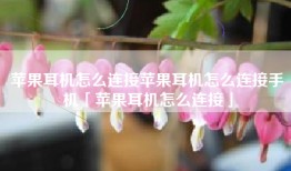 苹果耳机怎么连接苹果耳机怎么连接手机「苹果耳机怎么连接」